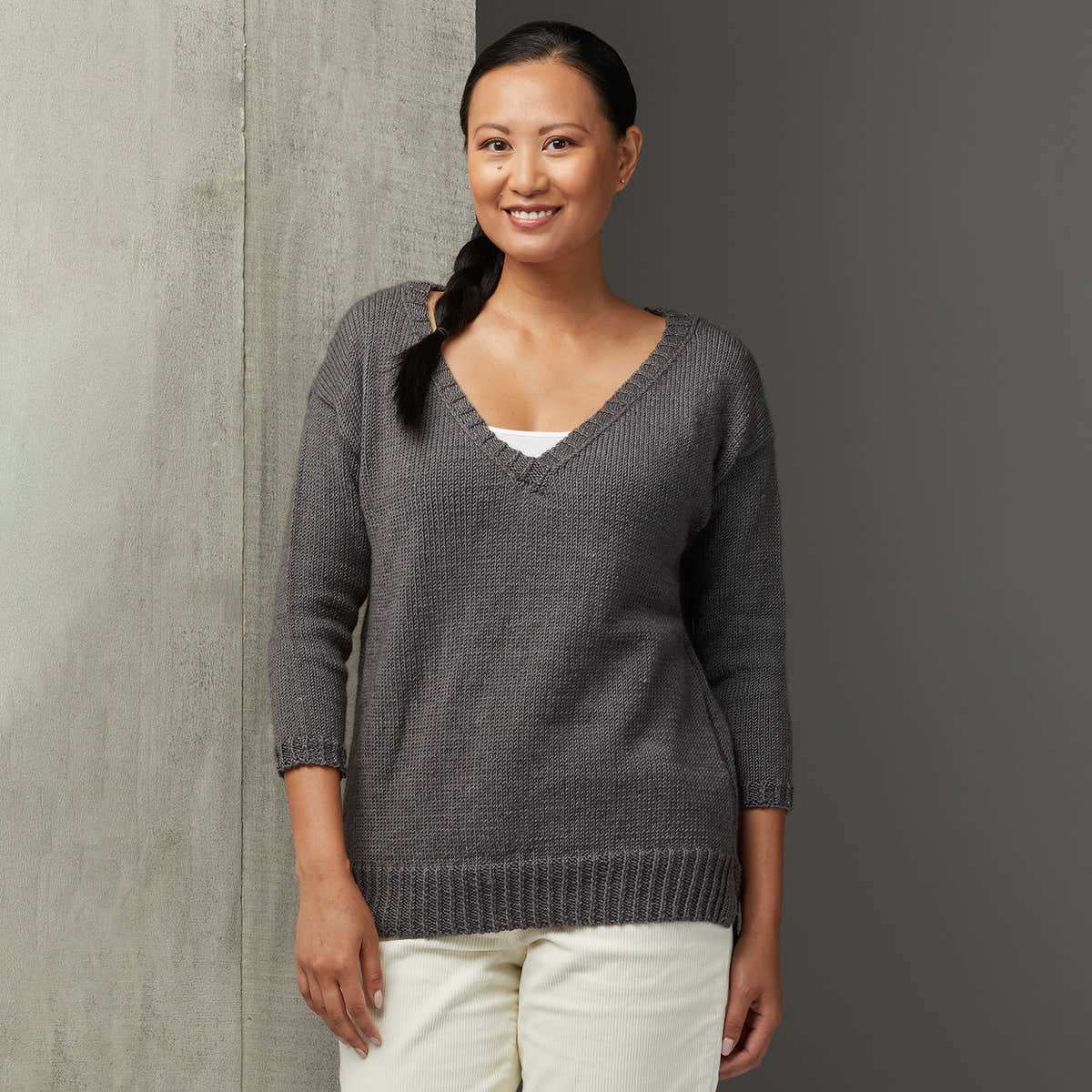 KE008  Woodstock -  Jumper Knitting Pattern for Women in Valley Yarns Westfield by Valley Yarns