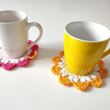 "Spring Blossom" Flower Coaster - Home Decoration Crochet Pattern