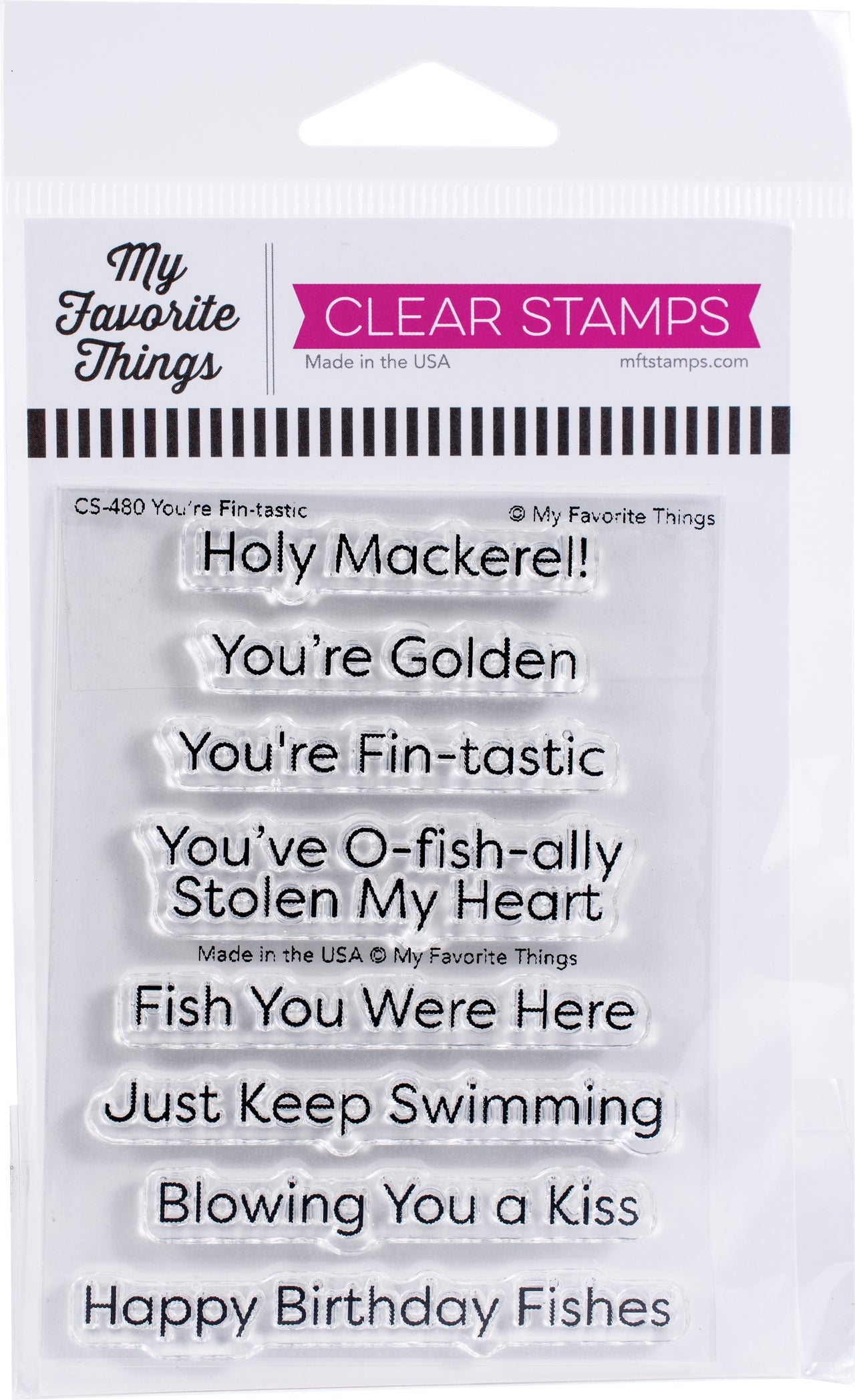 My Favorite Things Vault Clear Stamps 3"X4" - You're Fin-Tastic
