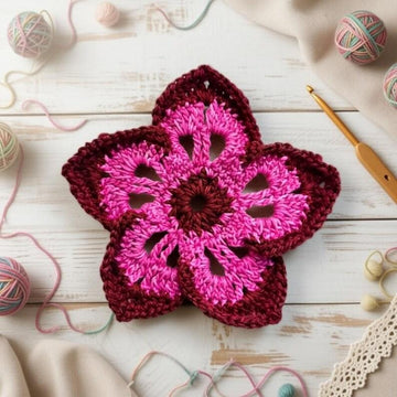 A crochet flower