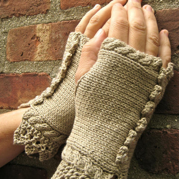 Pistachio Milkshake Fingerless Mitts