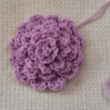 Large Dahlia Crocheted Flower