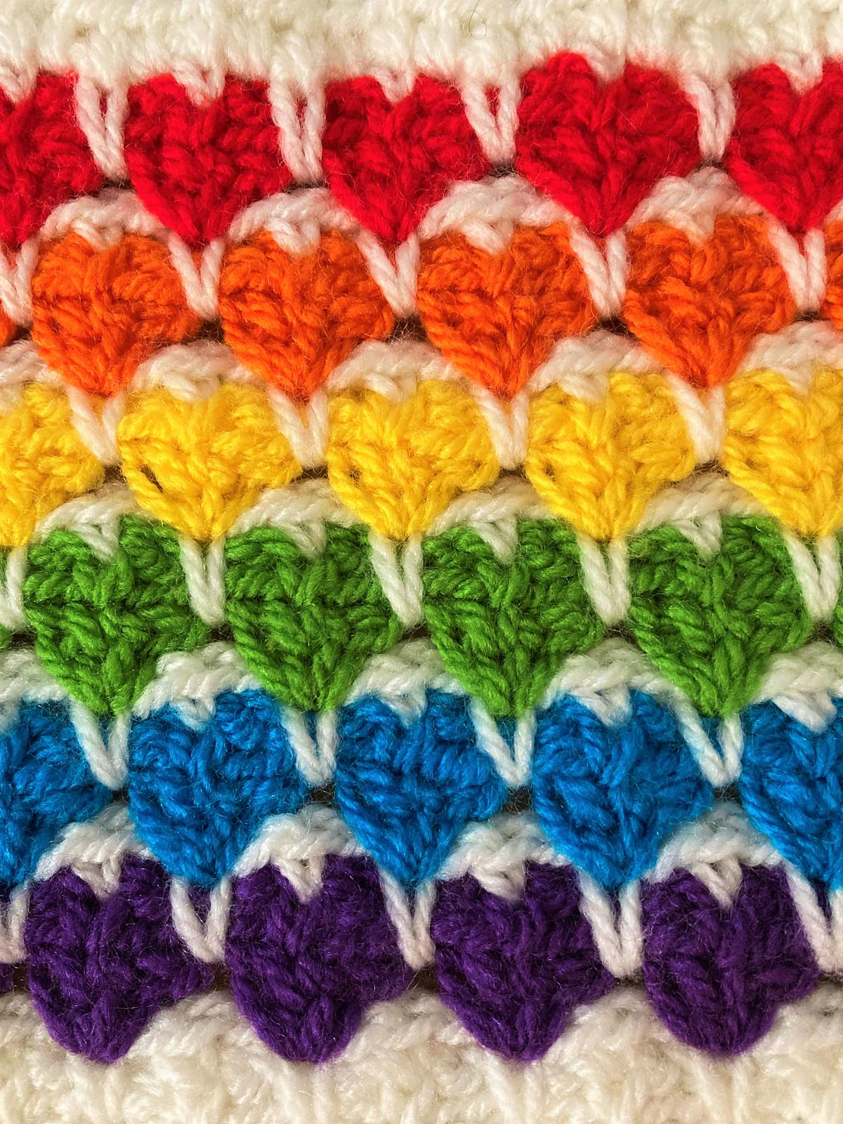 Little hearts rainbow blanket by HueLaVive