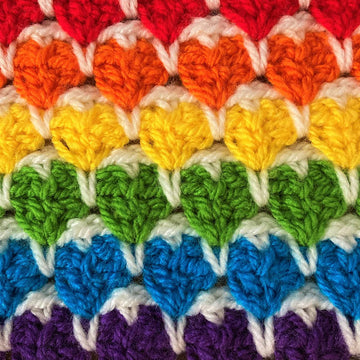 Little hearts rainbow blanket by HueLaVive