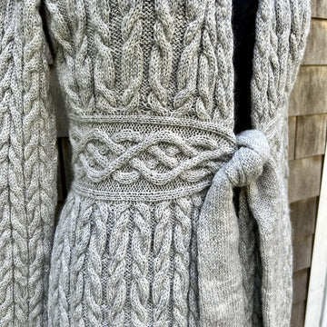 Tie Front Cabled Cardigan