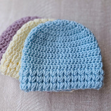 Puff V Stitch Baby Hat