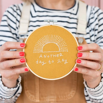 Cotton Clara Another Day To Slay Embroidery Kit - 13cm