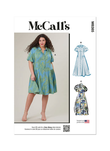 McCall's Women's Shirtdress M8385 - Sewing Pattern