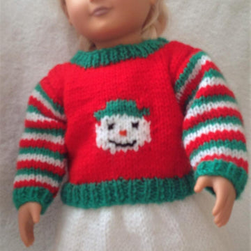 Snowman Sweater for Doll