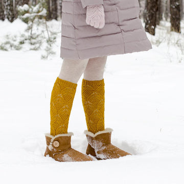 Mustard knee-socks