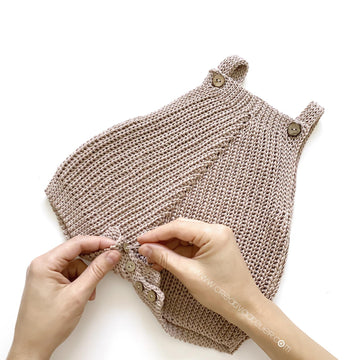 6-9 months - "A" Crochet Romper