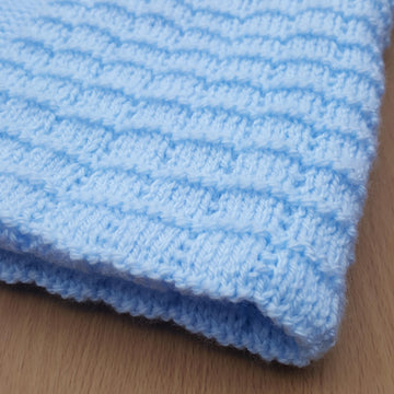 Blue Tile Moses Basket/Buggy/Baby Seat Blanket