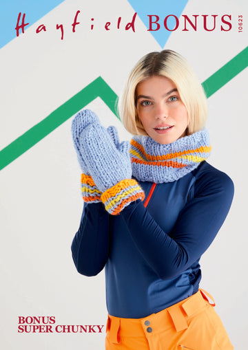 Snood & Mittens Hayfield Bonus Super Chunky - 10623 - Downloadable PDF
