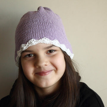 Contrasting Flower Beanie