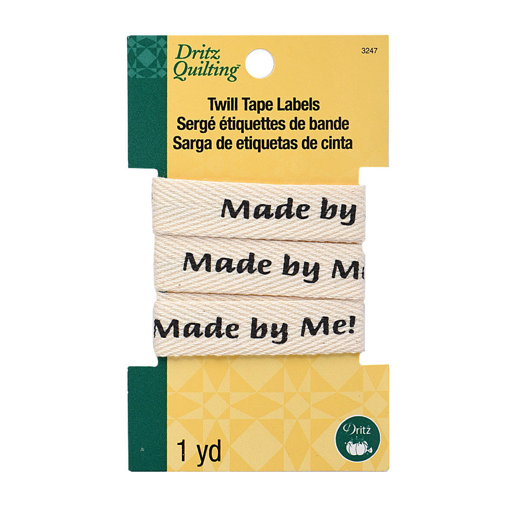 Dritz Quilting Twill Tape Labels 36" - Made By Me
