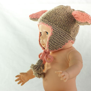 Floppy Ear Bunny Hat With Earflaps And Tassels