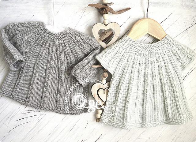 Seamless Top Down Cardigan and Onesie - P094