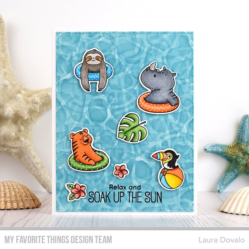 My Favorite Things Premium Stencil 6"X6" - Perfect Pool Water