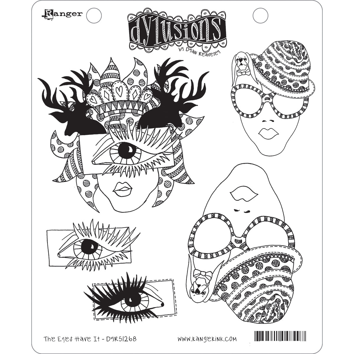 Ranger Dyan Reaveley's Dylusions Cling Stamp Collections 8.5"X7" - The Eyes Have It