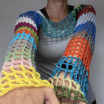 Scrap yarn sleeves