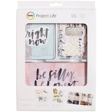 American Crafts Project Life Value Kit 96/Pkg - Inspired W/Stitching & Die-Cuts