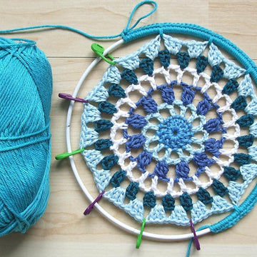 Blue Mandala 6 inch/15 cm Crochet PDF Pattern