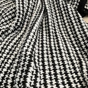 Monochrome Houndstooth Throw