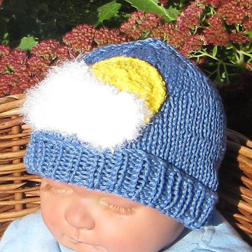 Baby Little White Fluffy Cloud Beanie Hat
