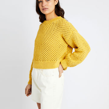 Saltwater Sweater in Wool and the Gang Shiny Happy Cotton - Leaflet