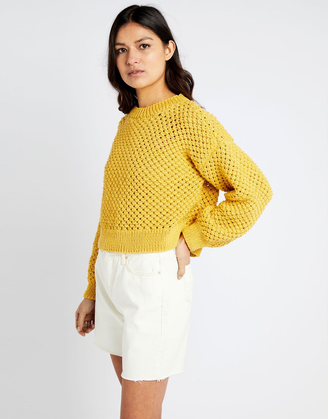 Saltwater Sweater in Wool and the Gang Shiny Happy Cotton - Leaflet