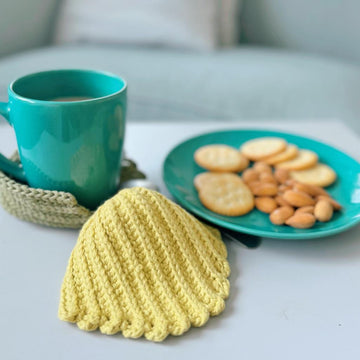 Seashell Inspired Crochet Coasters