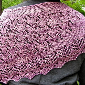 Barbara's Beaded and Lace Long Wingspan Shawlette