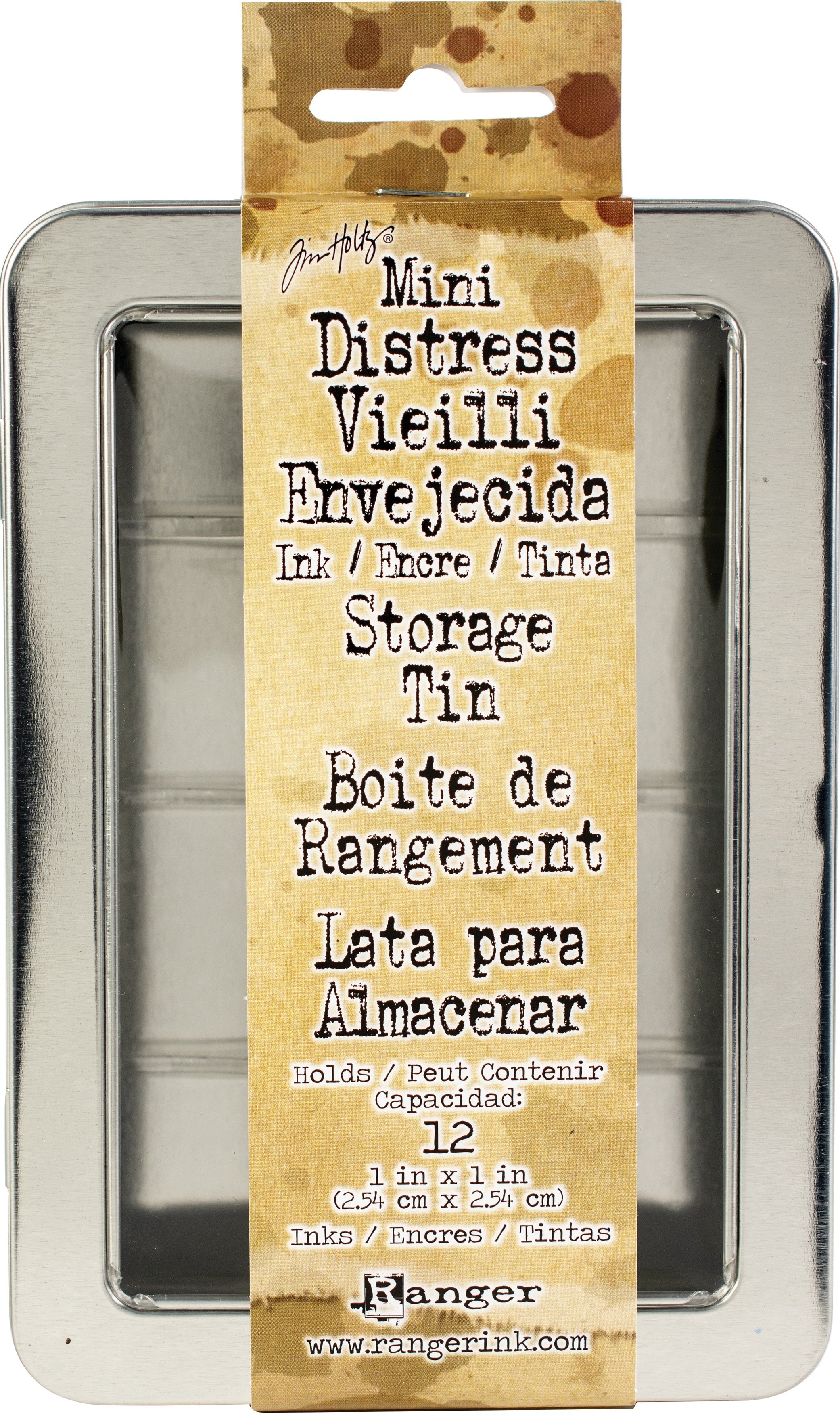 Ranger Tim Holtz Mini Distress Ink Storage Tin - Holds 12