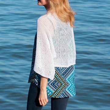 Knitting Pattern Light Air Open Cardigan Womans
