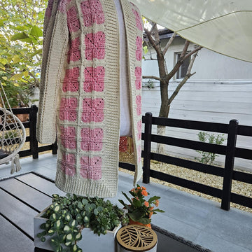 Cardigan with granny squares