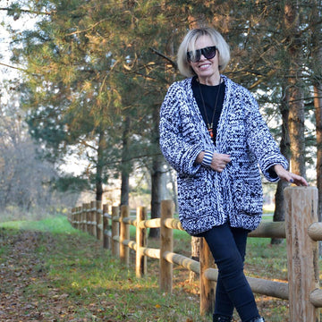 Black-White Cardigan