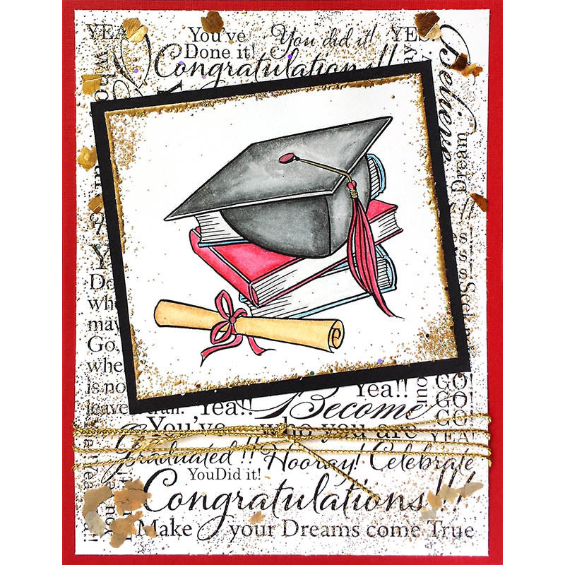 Stampendous Cling Stamp - Cap & Scroll