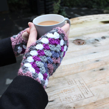 Granny Square Fingerless Gloves