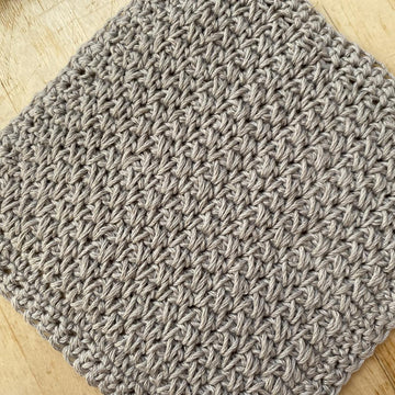 Olive Double Linen Stitch Washcloth