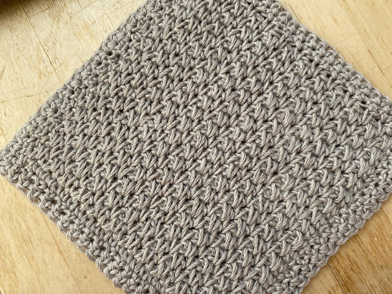 Olive Double Linen Stitch Washcloth