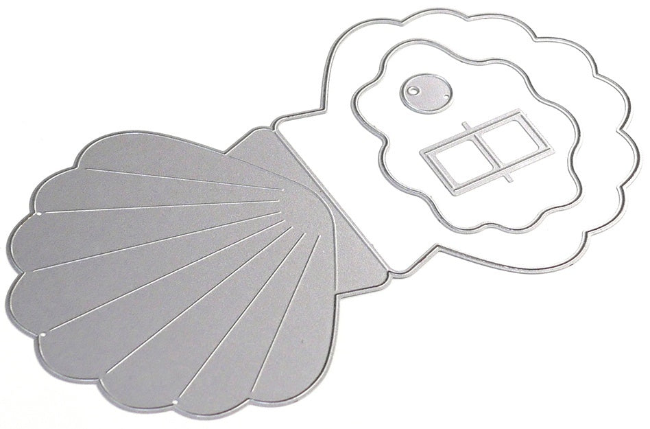 Elizabeth Craft Designs Elizabeth Craft Metal Die - Oyster Shell Card W/Pop-Up