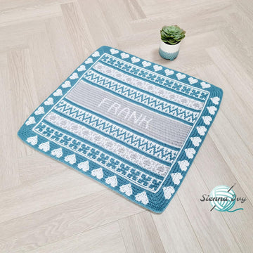 Personalised mosaic crochet blanket, any name!
