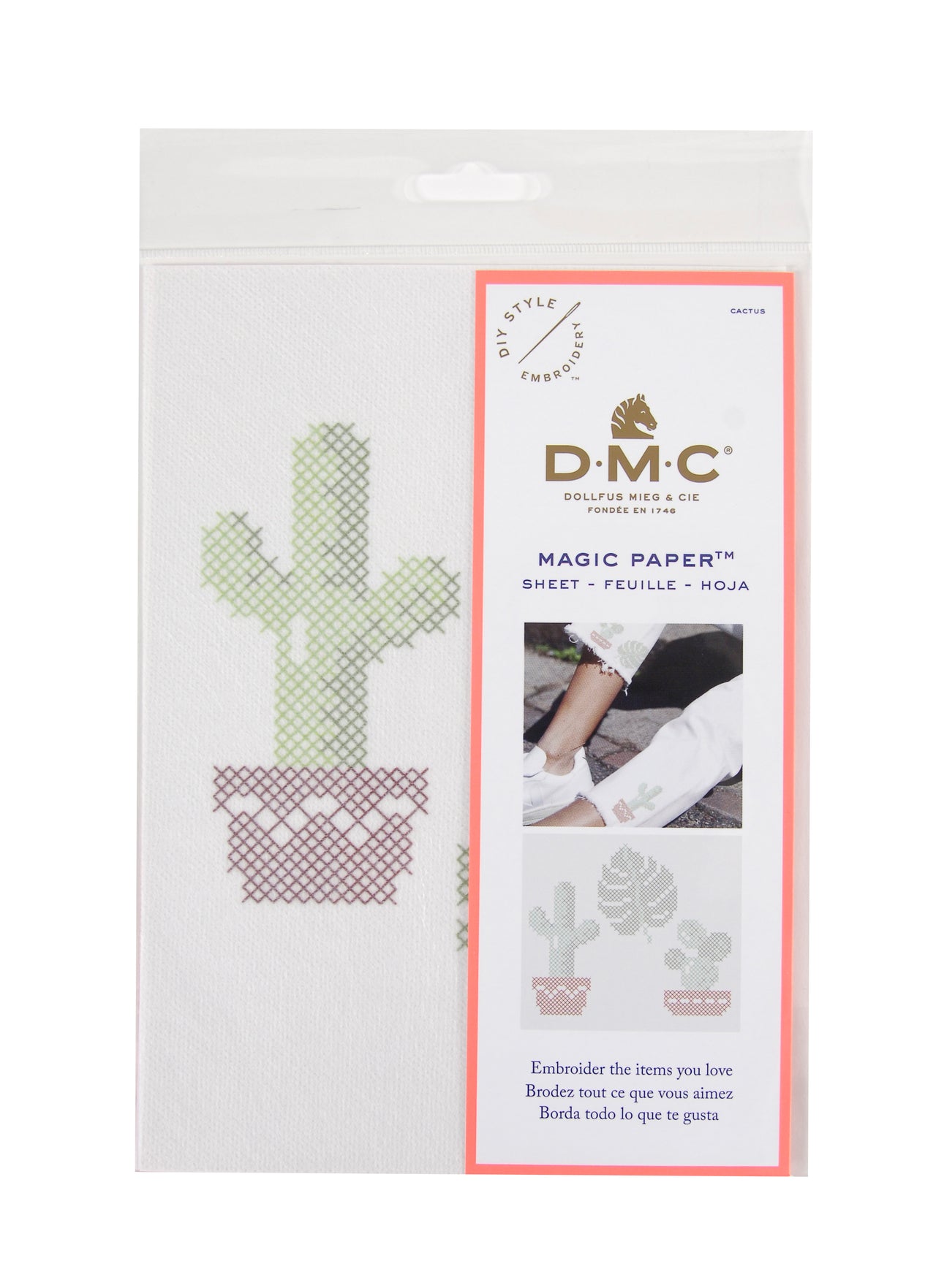 DMC Magic Paper Cactus Cross Stitch Sheet