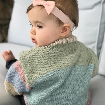 Baby Cardigan in Plymouth Yarn Hot Cakes - F825 - Downloadable PDF