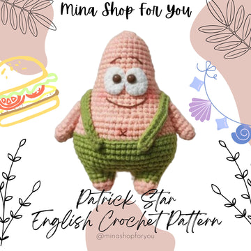 Patrick Starfish Amigurumi: 7-inch Crochet Pattern (English PDF)