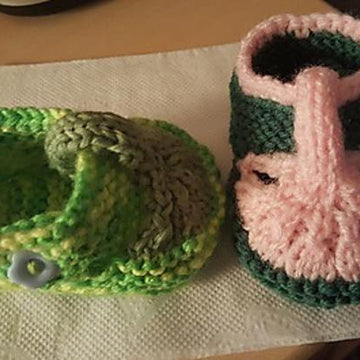 Two Tone T-Bar Baby Shoes