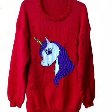 Cute Unicorn Head Jumper