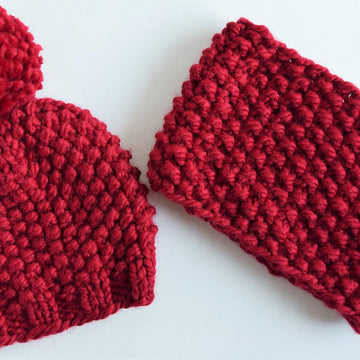 Chunky Seed Hat and Cowl