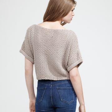 Mary Sweater in Wool and the Gang Shiny Happy Cotton - Downoadable PDF