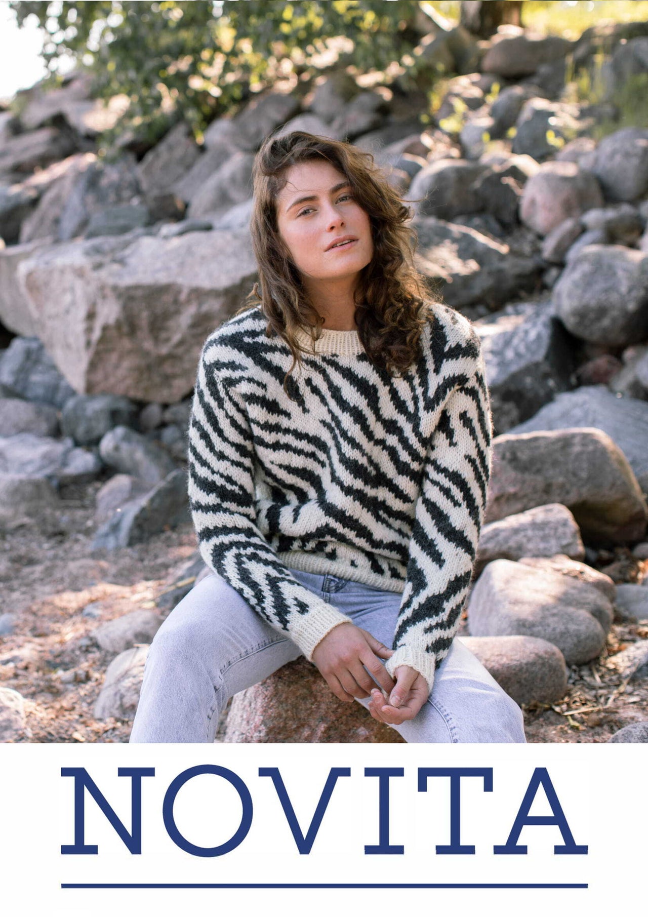 Women’s Zebra Sweater in Novita Natura - Downloadable PDF